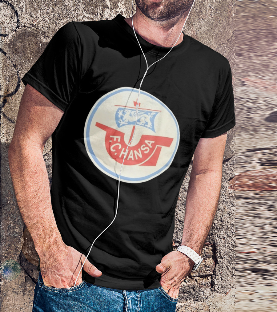 FC Hansa Rostock German Football Crest With Griffin T-Shirt
