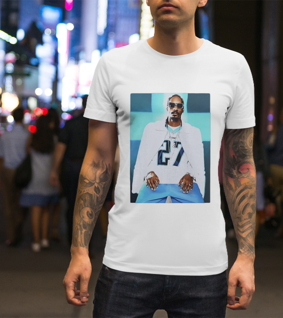 Tennessee Titans 27 Jersey Worn By Snoop Dogg T-Shirt
