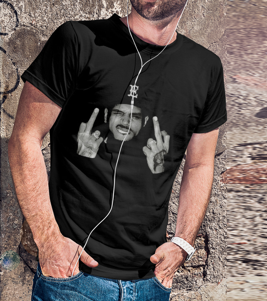Usher Chris Brown Tour Middle Finger Gesture T-Shirt