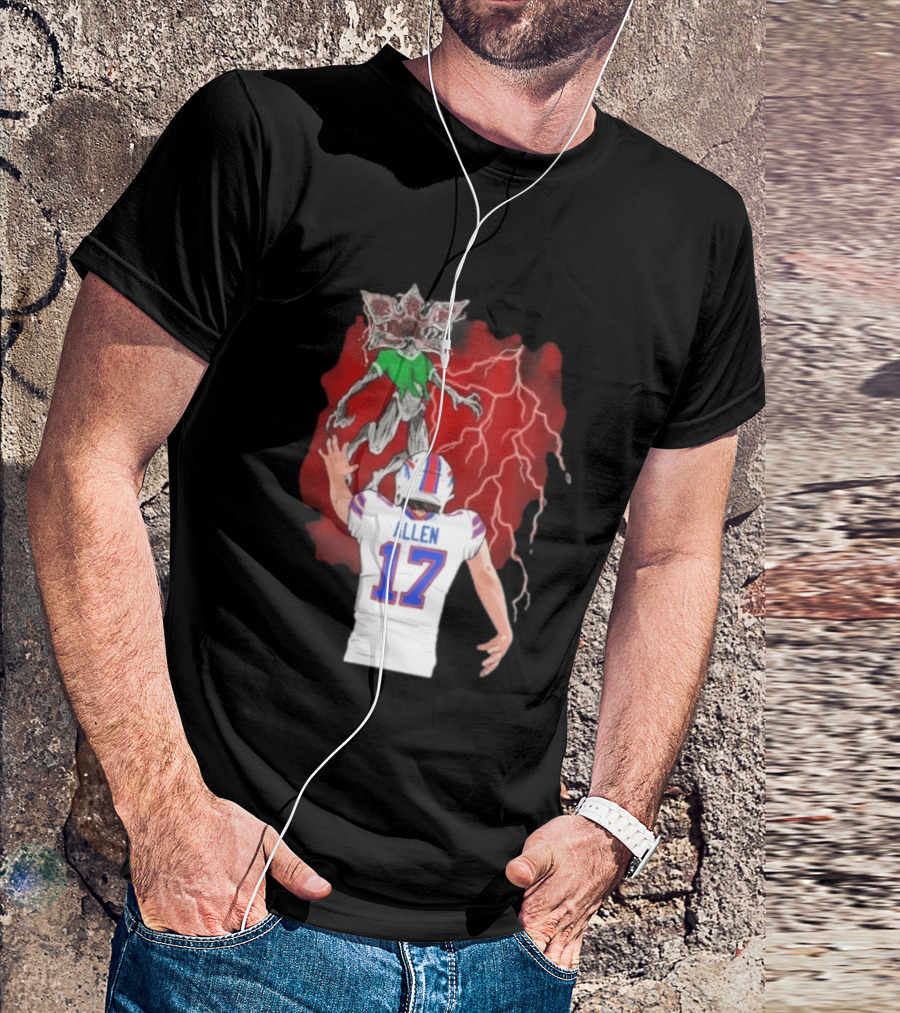 Josh Allen 17 Buffalo Bills Vs Demogorgon Stranger Things Epic T-Shirt