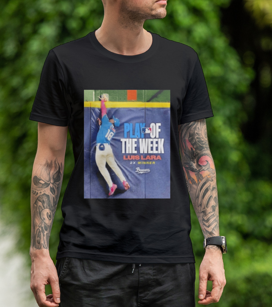Luis Lara Play Of The Week 2x Winner Milwaukee Brewers T-Shirt