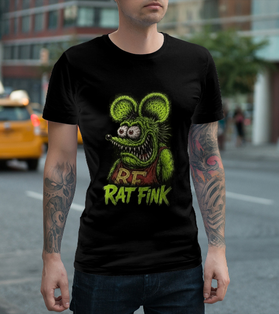 Rat Fink Kustom Kulture Born To Ride Weird RF T-Shirt