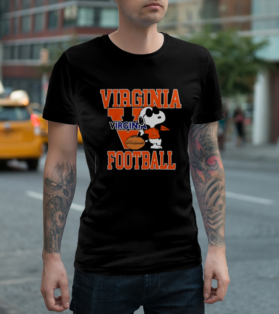 Virginia Cavaliers Football Snoopy Go Hoos T-Shirt