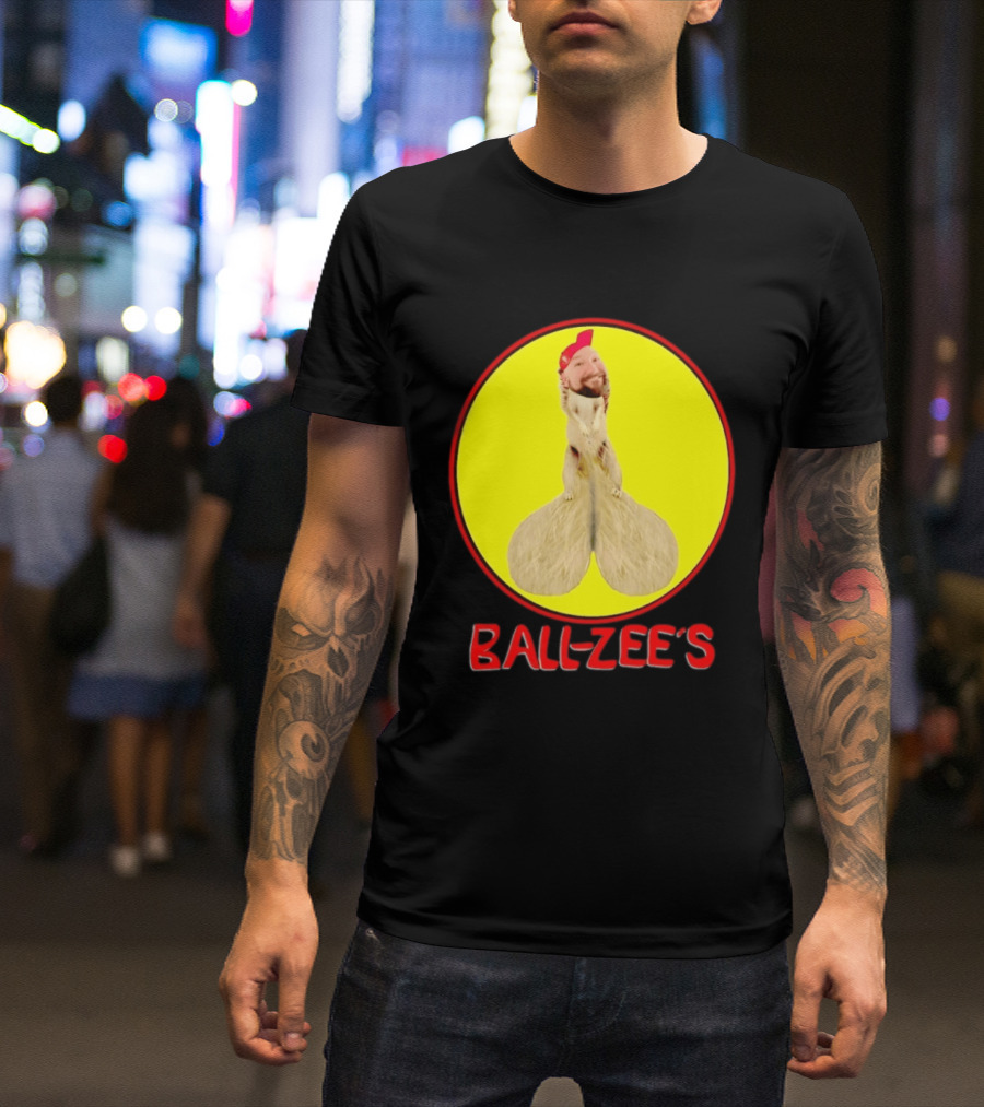 Ball Zee's Squirrel Meme Circle Red Cap T-Shirt