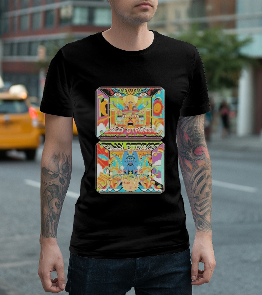 Billy Strings Denver Co 2026 Ball Arena September 18 19 Sun Moon Celestial Faces Cosmic T-Shirt