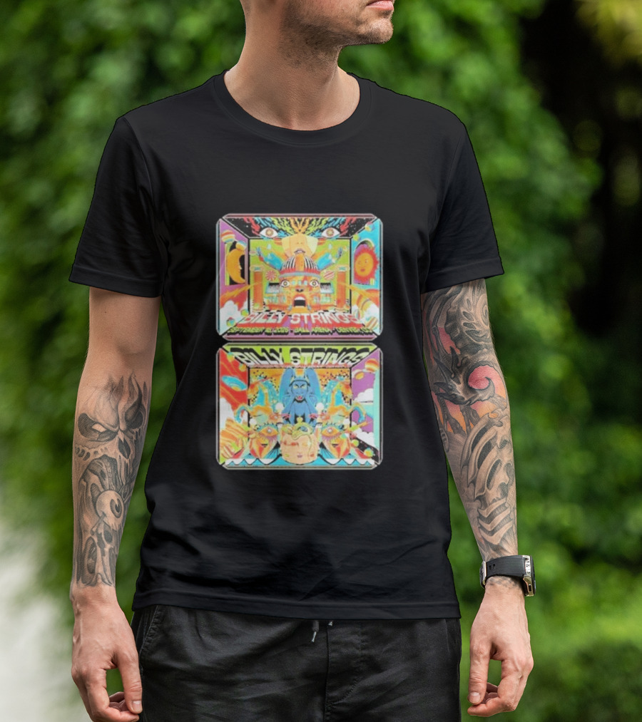 Billy Strings Denver Co 2026 Ball Arena September 18 19 Sun Moon Celestial Faces Cosmic T-Shirt