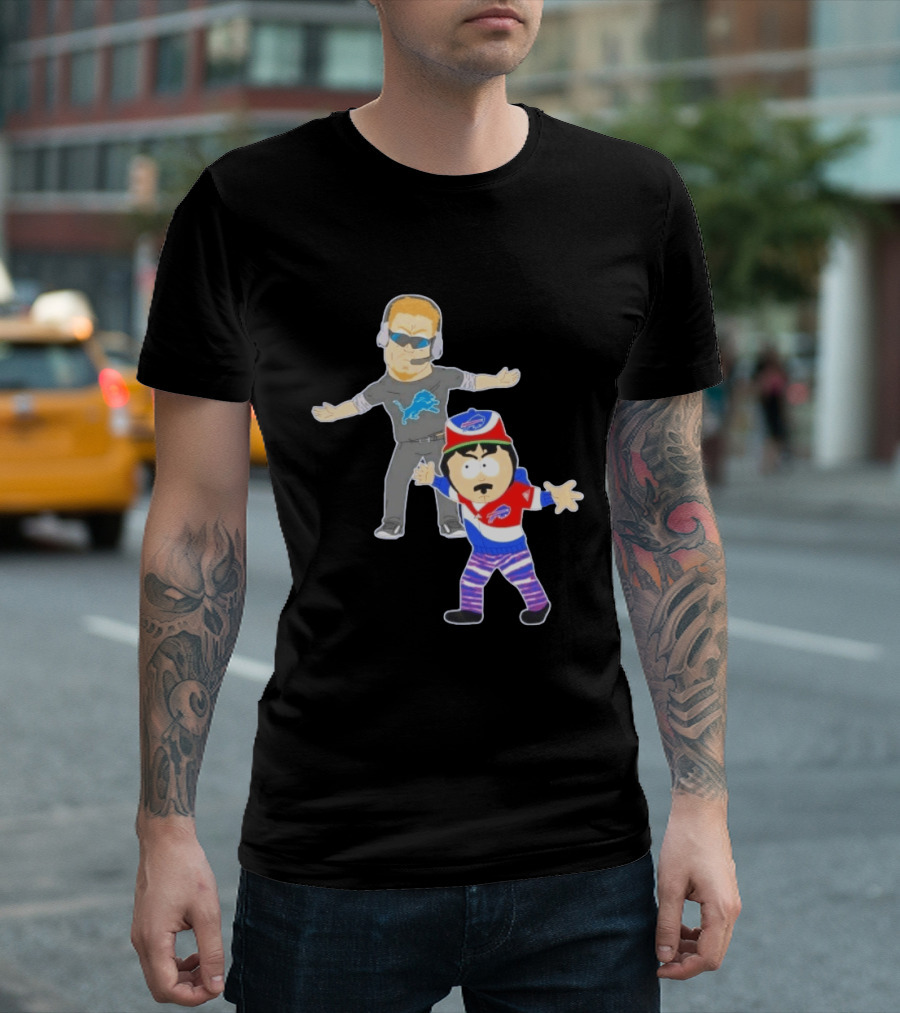 Buffalo Bills Detroit Lions South Park Crossover Motown Bro Down T-Shirt