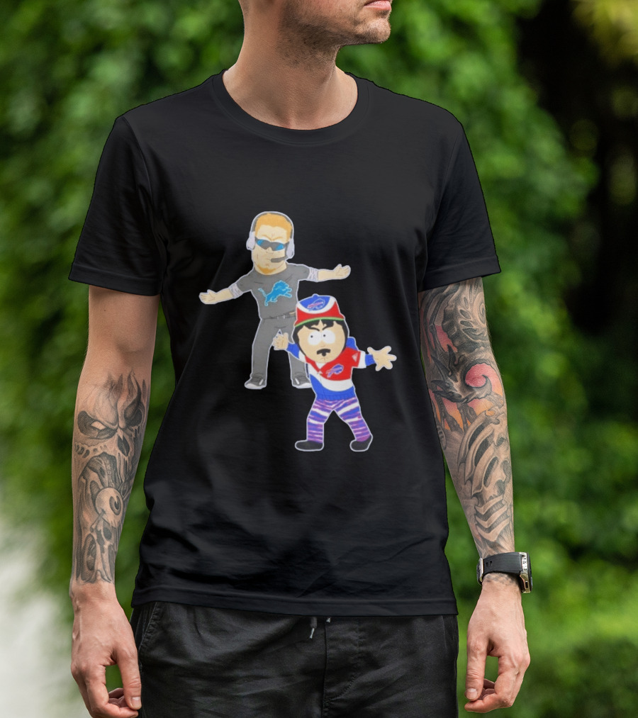 Buffalo Bills Detroit Lions South Park Crossover Motown Bro Down T-Shirt