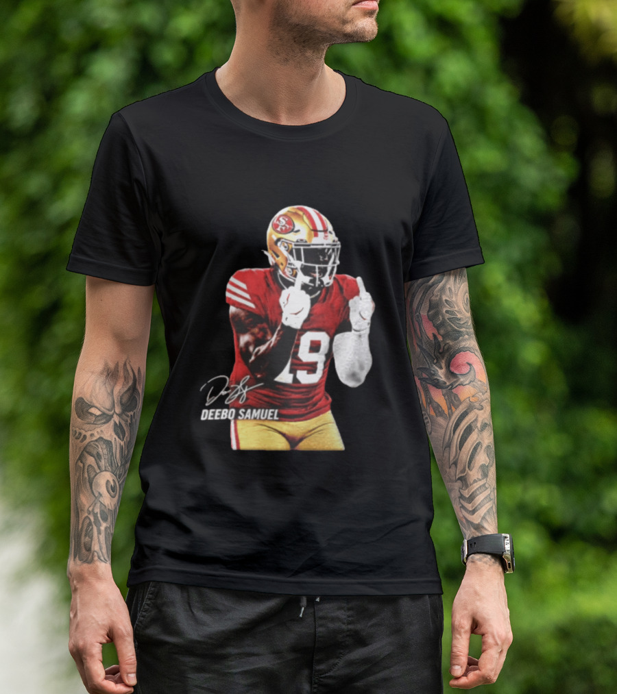 Deebo Samuel Number 19 San Francisco 49ers Signature Gesture T-Shirt