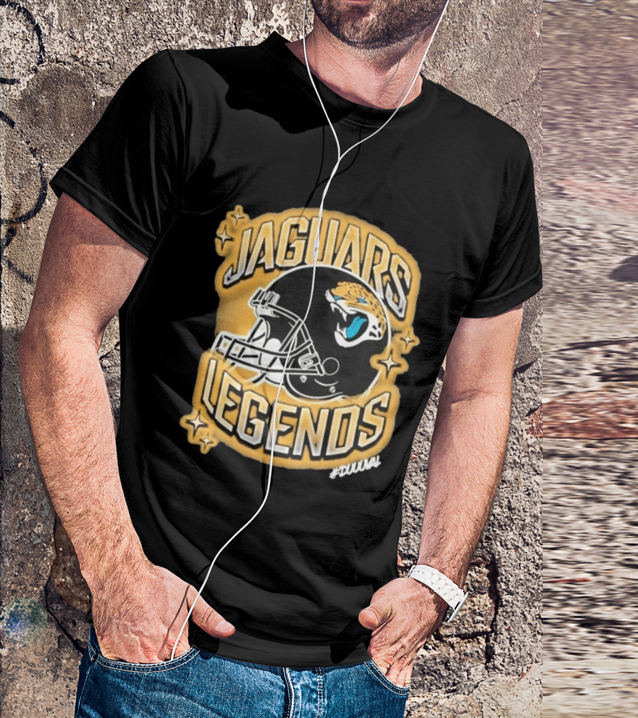 Jacksonville Jaguars Legends DUUUVAL Football Helmet T-Shirt