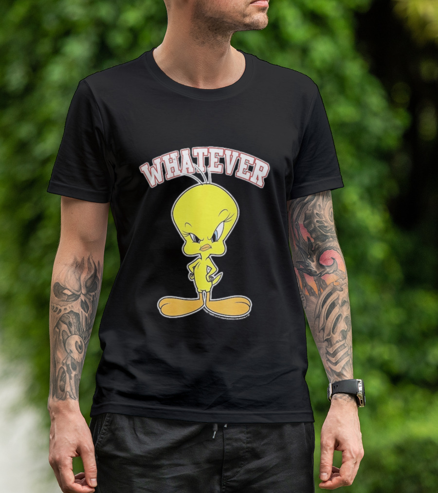Tweety Bird Whatever Attitude Looney Tunes Cartoon T-Shirt