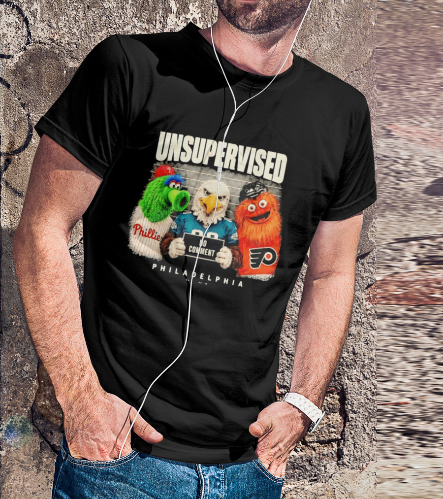 Unsupervised Philadelphia Mascots No Comment Phanatic Eagle Flyers T-Shirt