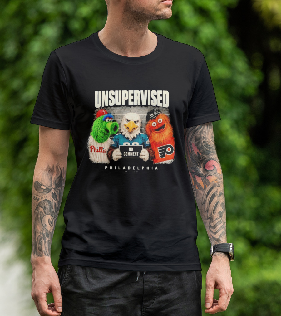 Unsupervised Philadelphia Mascots No Comment Phanatic Eagle Flyers T-Shirt
