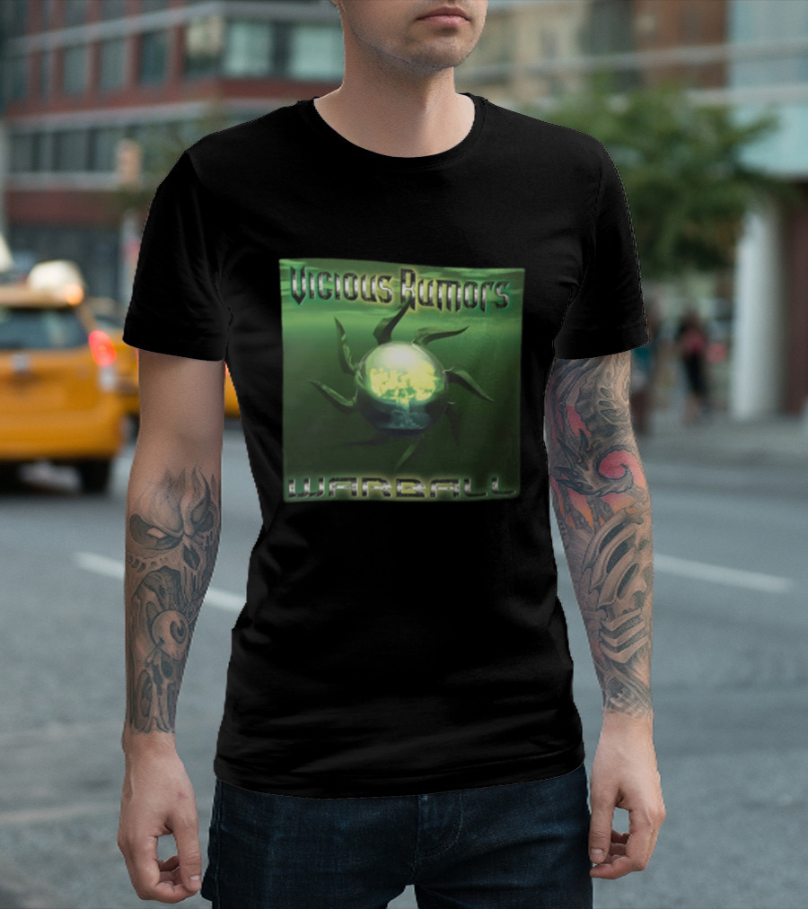 Vicious Rumors Warball Album Cover Heavy Metal Band Music T-Shirt