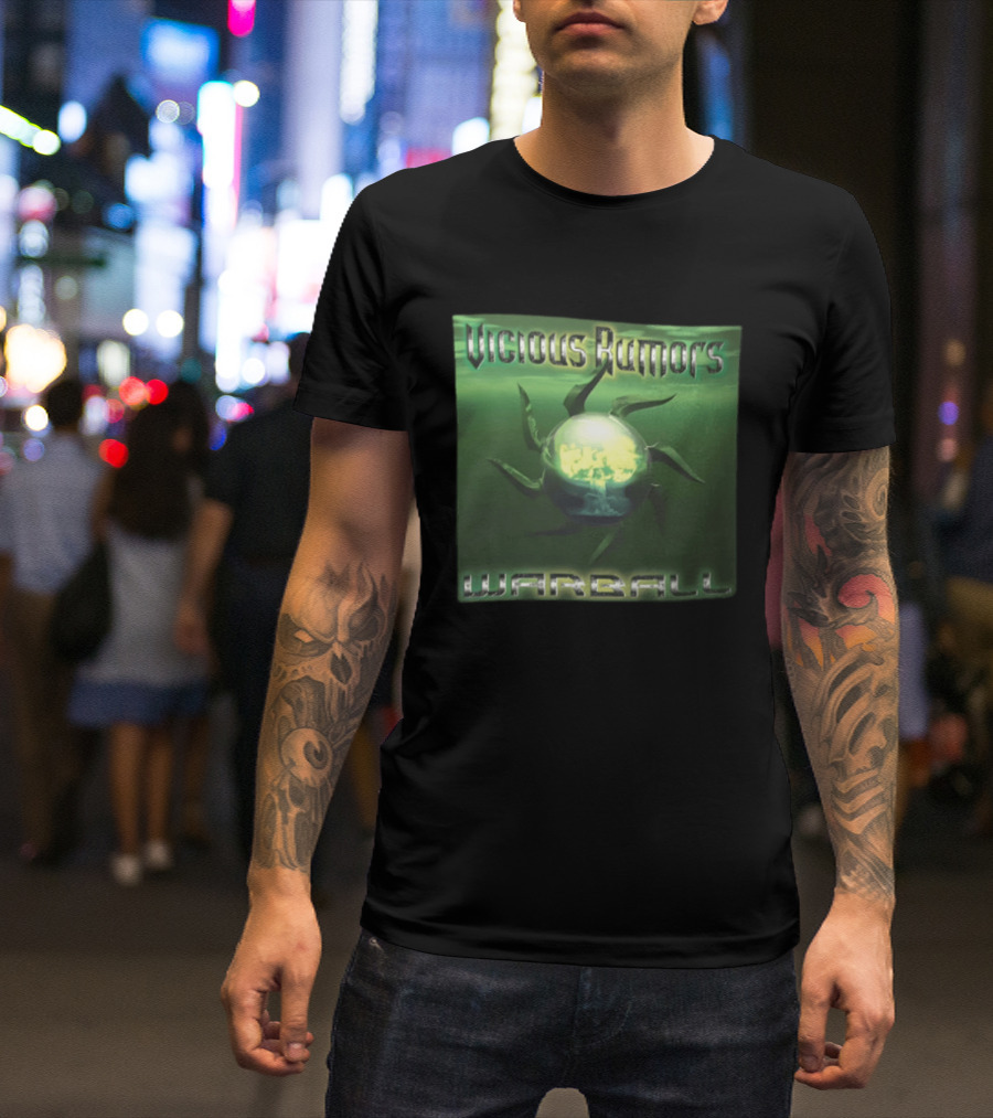 Vicious Rumors Warball Album Cover Heavy Metal Band Music T-Shirt