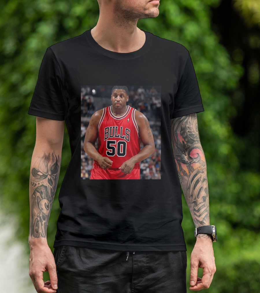 Bulls 50 Michael Sweetney Red Basketball Jersey T-Shirt