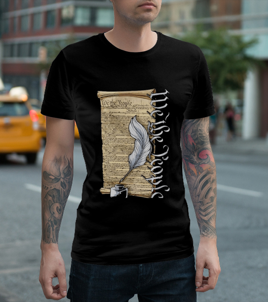 We The People United States Constitution Article 1 Quill Ink Scroll T-Shirt