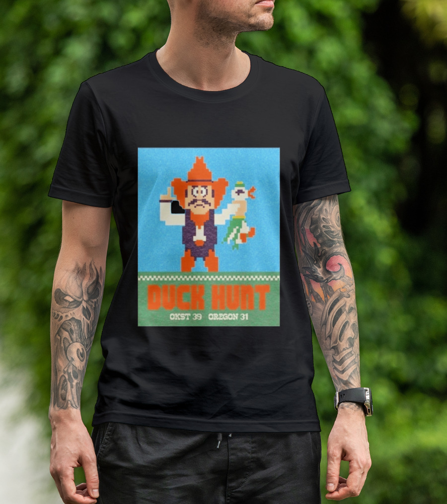 Oklahoma State Cowboys Duck Hunt OKST 39 Oregon 31 T-Shirt