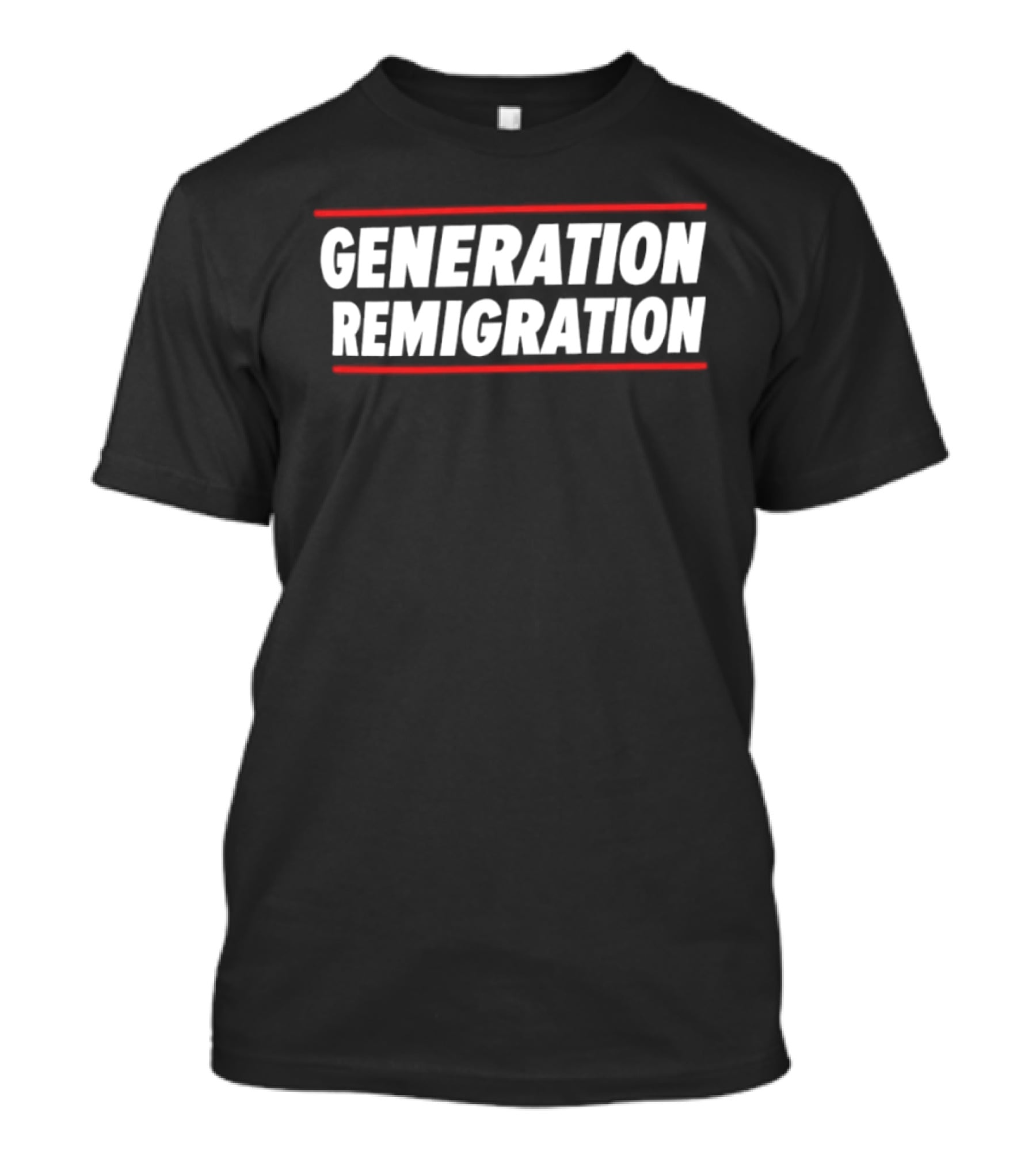 Generation Remigration Political Text Red Underlines T-Shirt