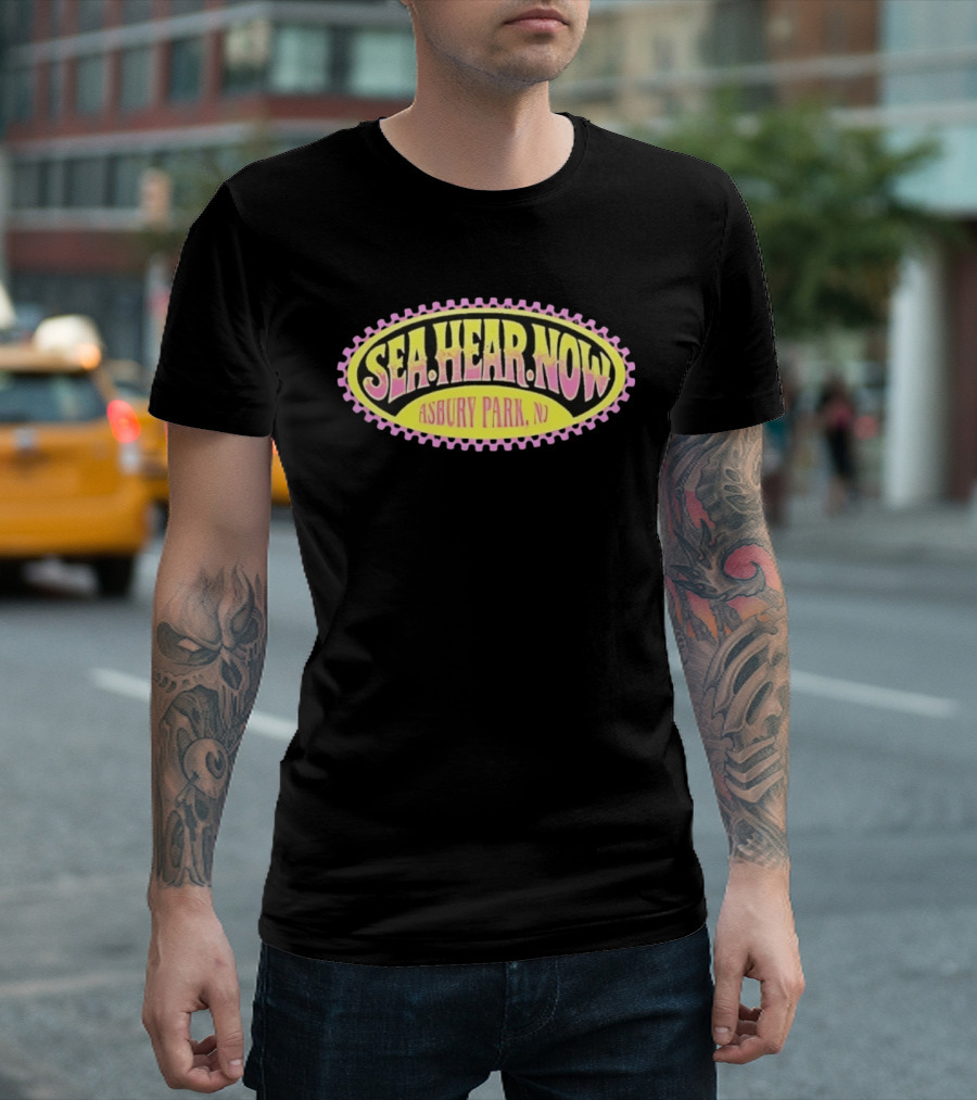 Sea Hear Now Asbury Park NJ Music Festival Retro Surfing Vibes T-Shirt