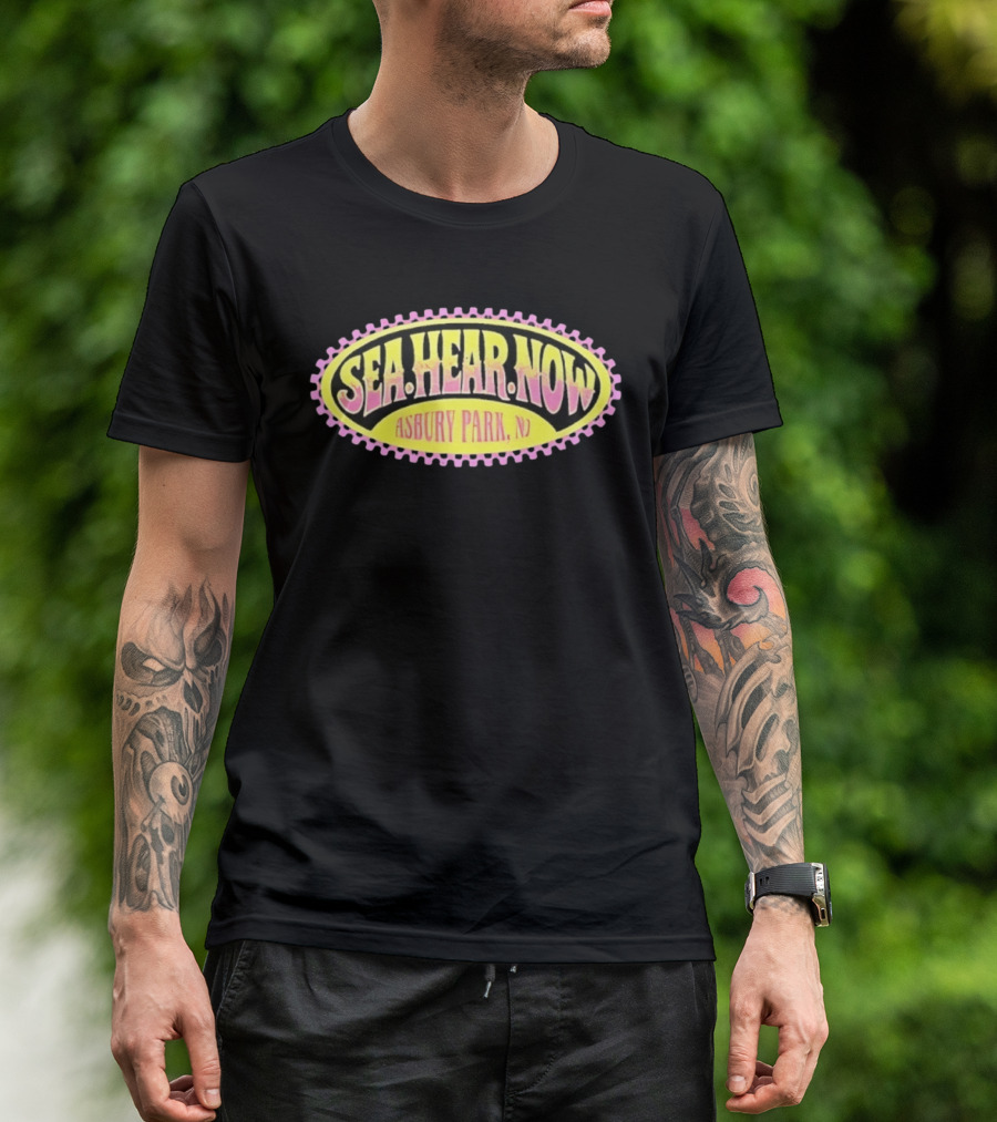 Sea Hear Now Asbury Park NJ Music Festival Retro Surfing Vibes T-Shirt