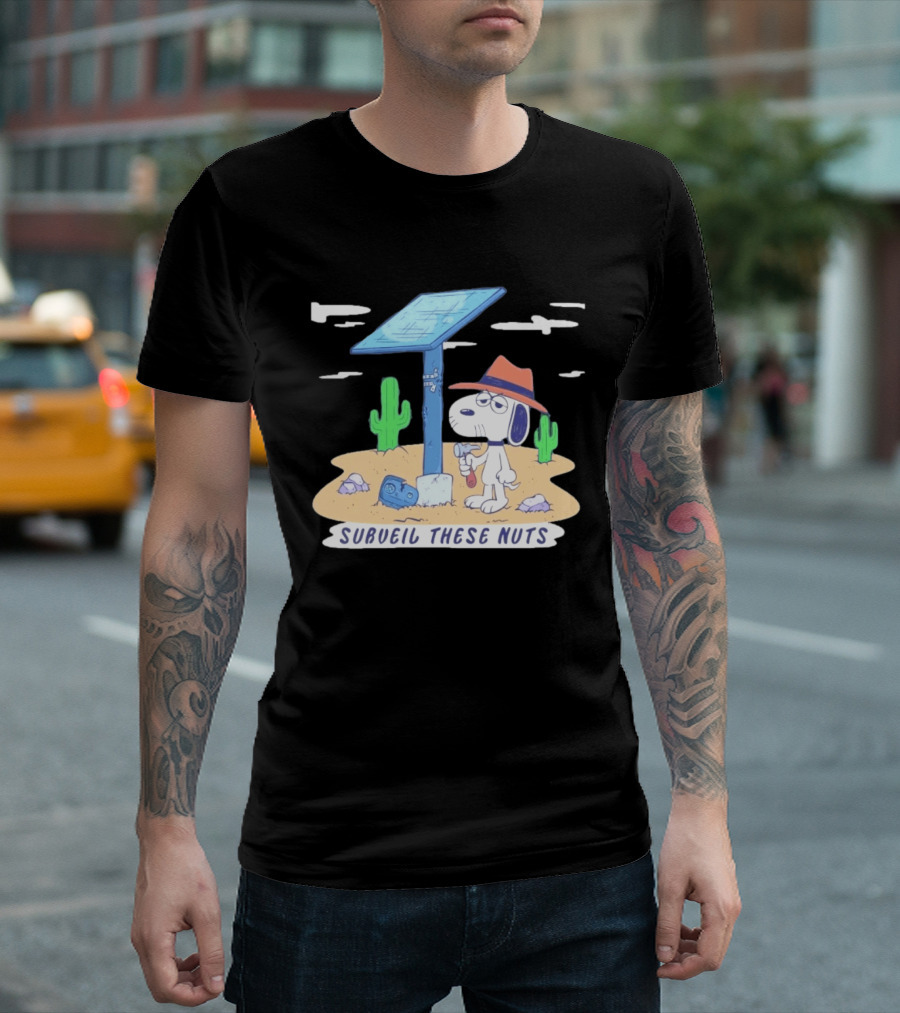Spike Peanuts Subueil These Nuts Snoopy Desert Solar Panel T-Shirt