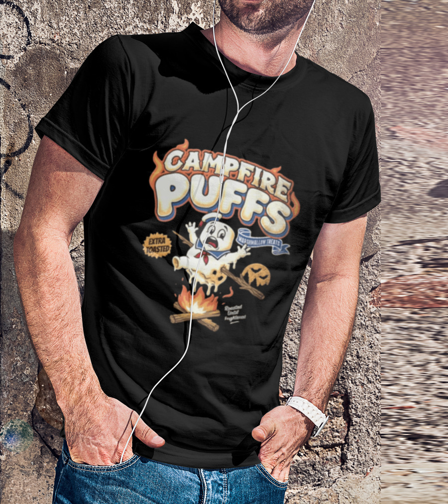 Stay Puft Campfire Puffs Extra Toasted Marshmallow Treats T-Shirt
