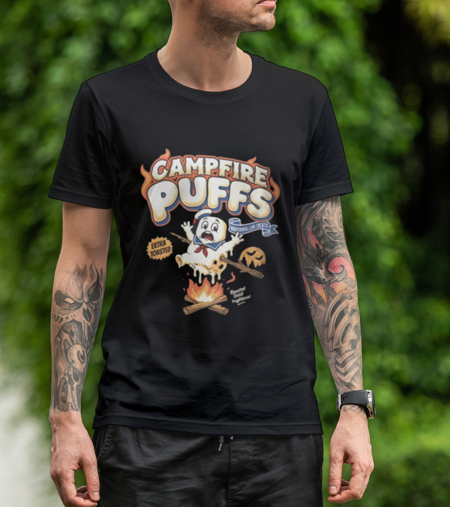 Stay Puft Campfire Puffs Extra Toasted Marshmallow Treats T-Shirt