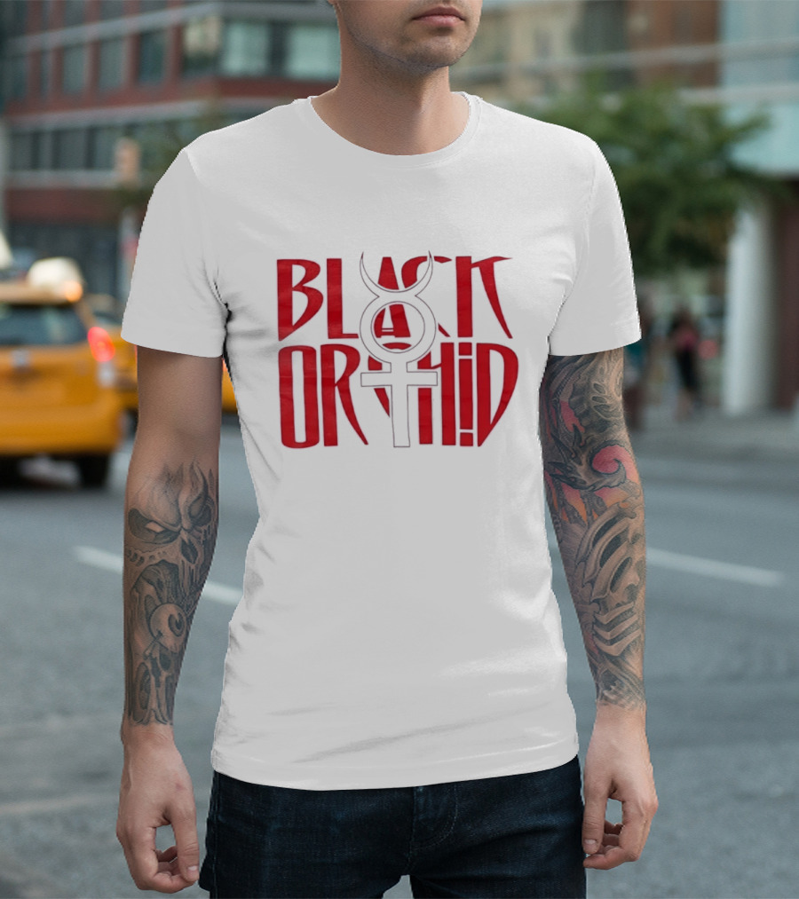 Black Orchid Venus Symbol Red T-Shirt