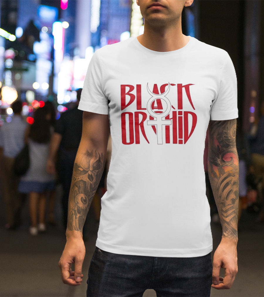Black Orchid Venus Symbol Red T-Shirt