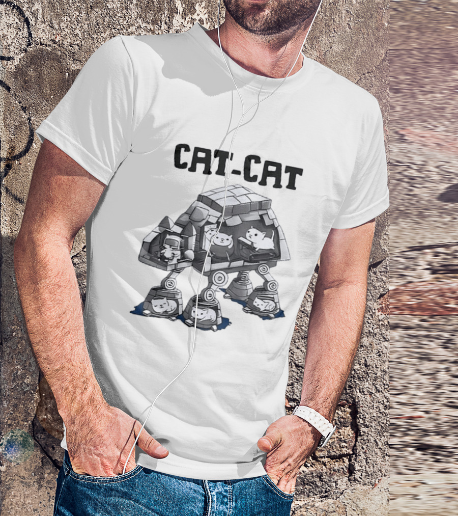Cat Cat Walker Kittens Star Wars AT AT Sci Fi Feline T-Shirt