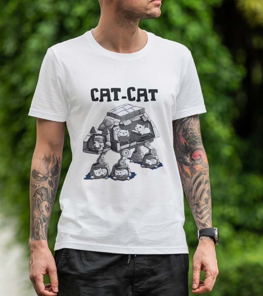 Cat Cat Walker Kittens Star Wars AT AT Sci Fi Feline T-Shirt