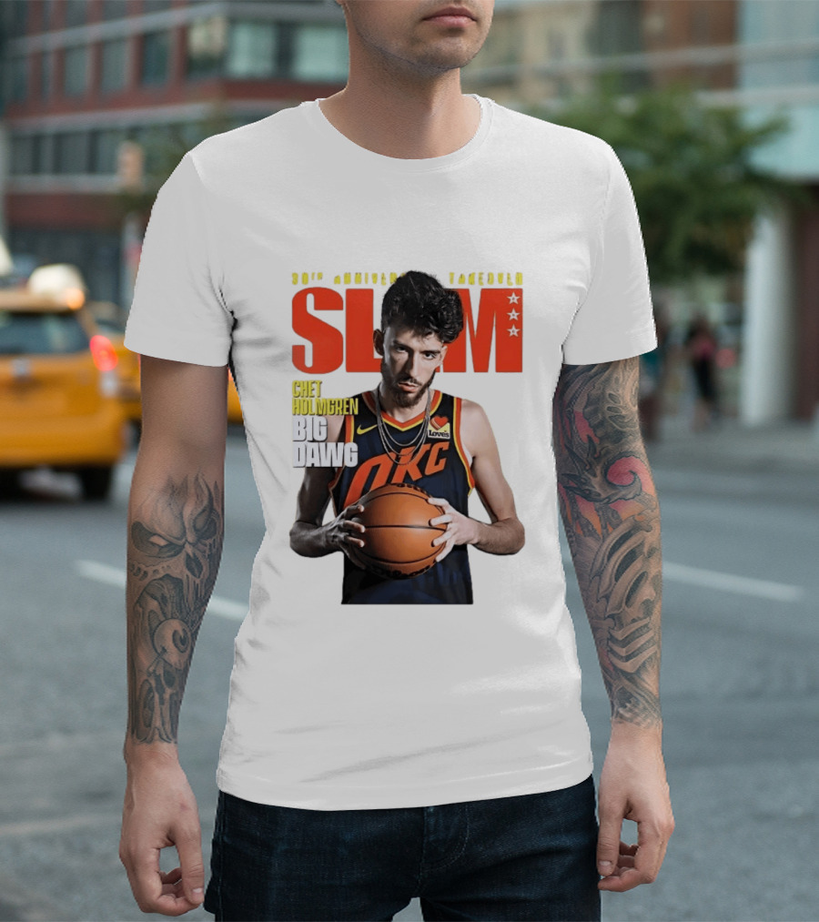Chet Holmgren SLAM Magazine 30th Anniversary OKC Big Dawg Cover T-Shirt