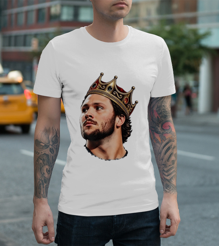 Josh Allen Buffalo Bills King Crown Football T-Shirt