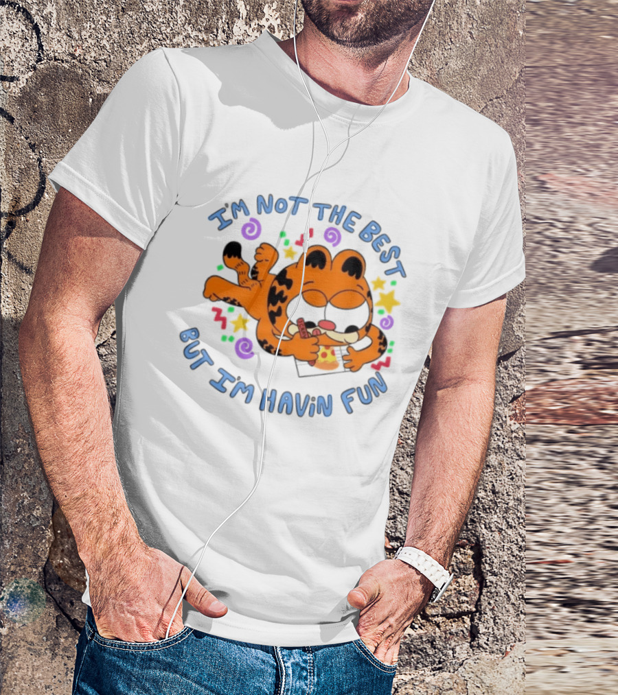 Lasagna Cat Not The Best But Havin' Fun Retro Comic T-Shirt