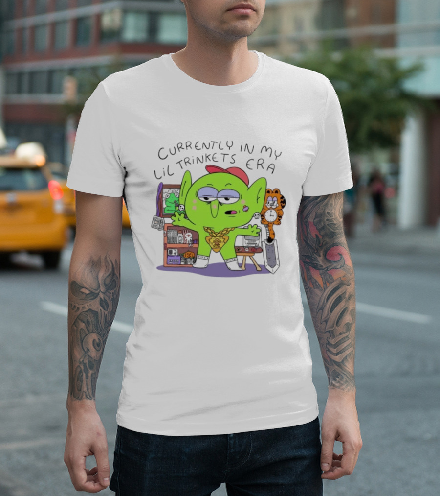 Currently In My Lil Trinkets Era Green Goblin Collectibles Fantasy Fun T-Shirt