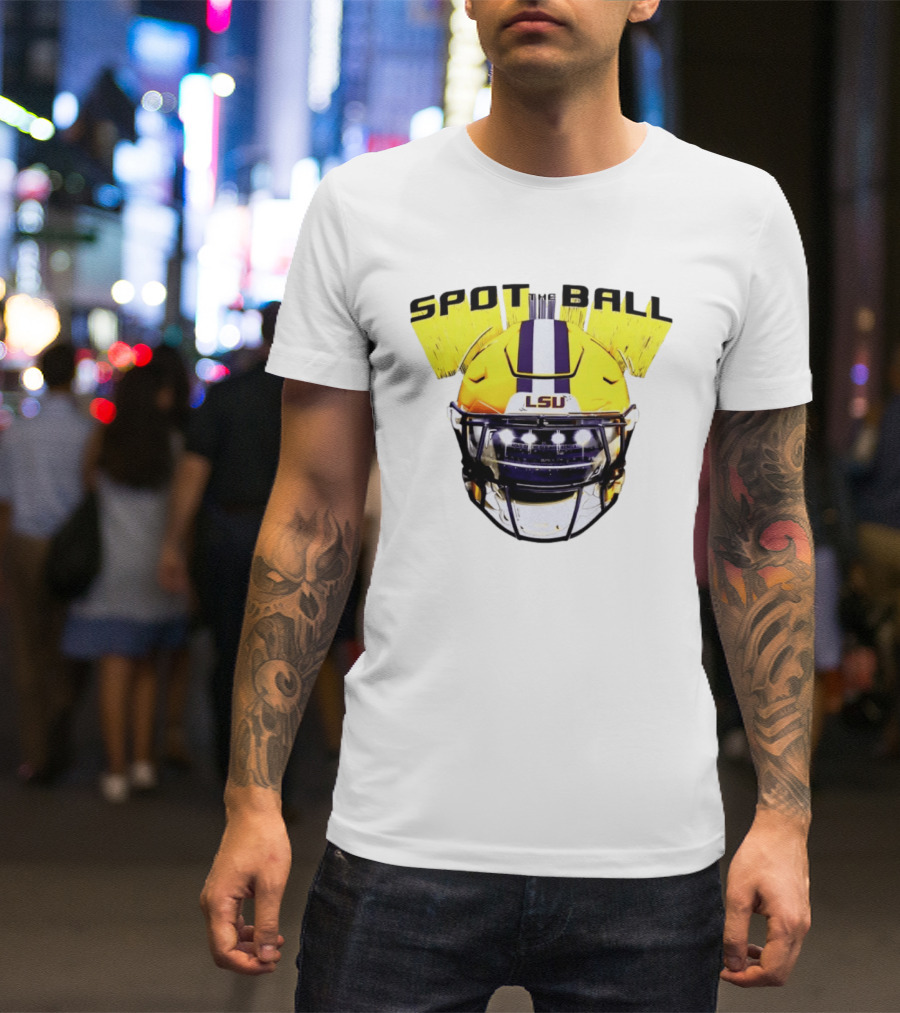 LSU Tigers Spot The Ball 2026 Football Helmet T-Shirt
