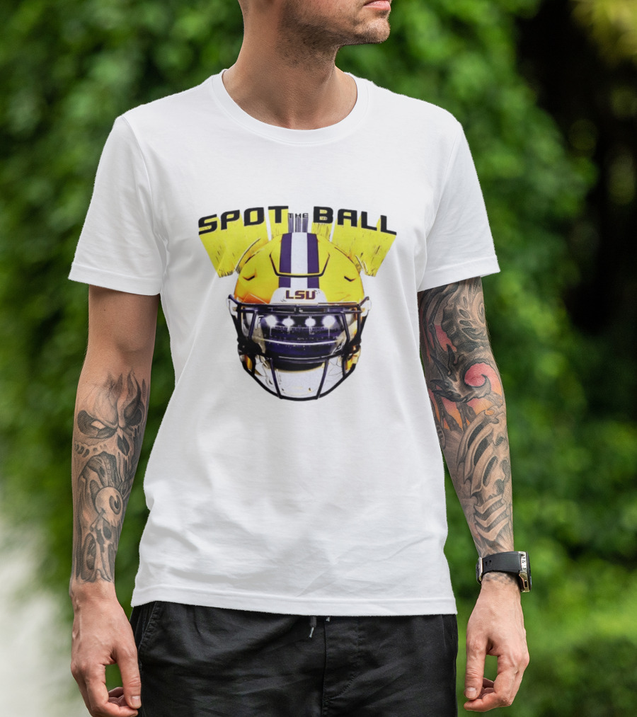 LSU Tigers Spot The Ball 2026 Football Helmet T-Shirt
