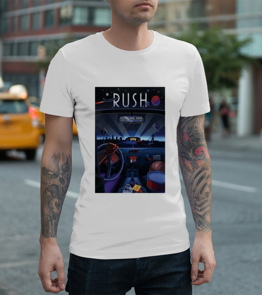 Rush Fifty Tour Cleveland Ohio Rocket Arena September 17 & 19 2026 T-Shirt