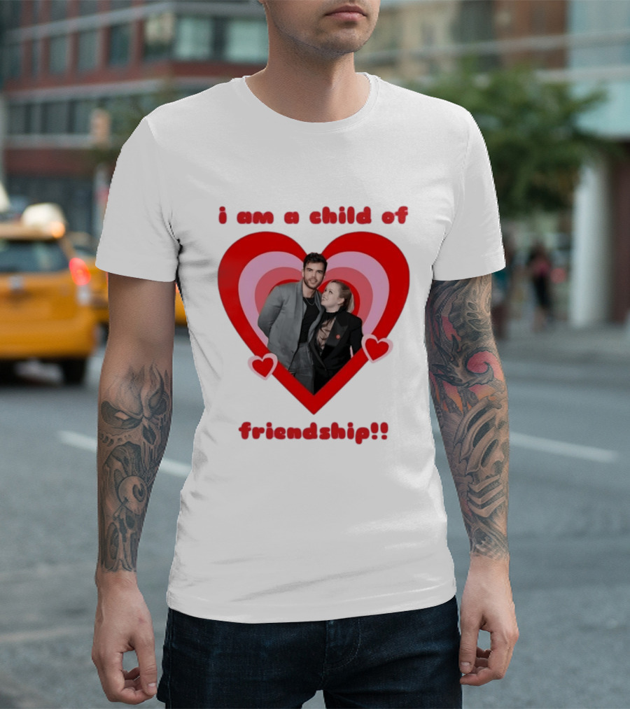 Luke Newton Nicola Coughlan I Am A Child Of Friendship Heart T-Shirt