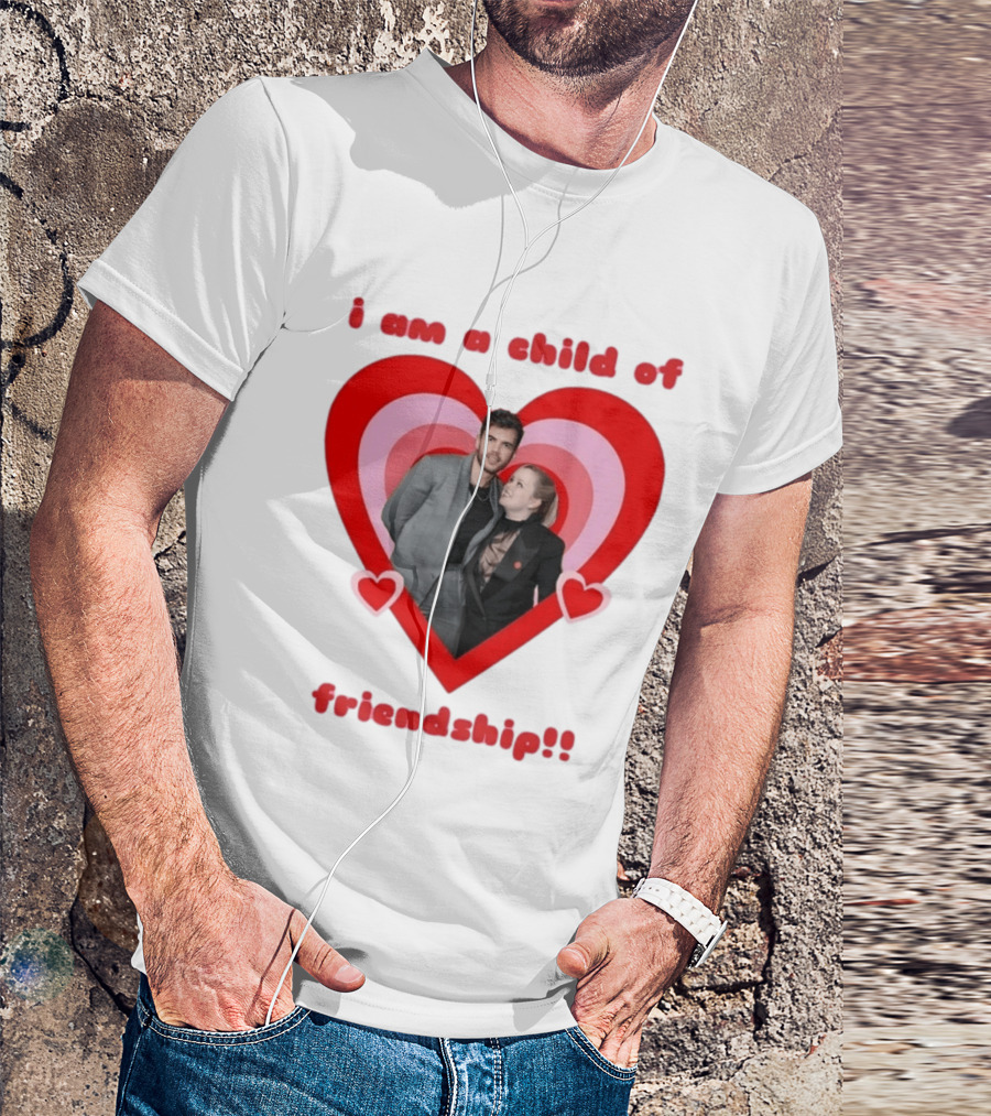 Luke Newton Nicola Coughlan I Am A Child Of Friendship Heart T-Shirt
