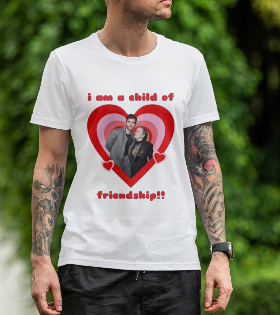 Luke Newton Nicola Coughlan I Am A Child Of Friendship Heart T-Shirt