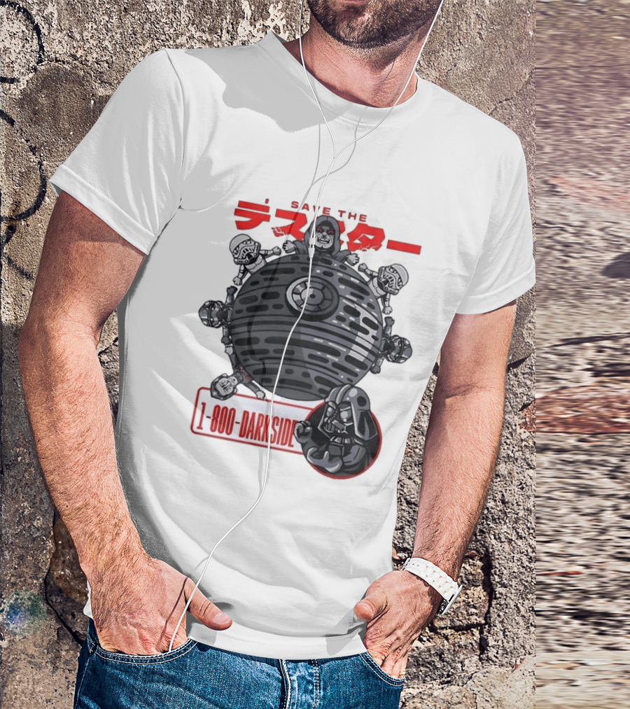 Save The Death Star 1 800 Darkside Star Wars Darth Vader And Stormtroopers T-Shirt
