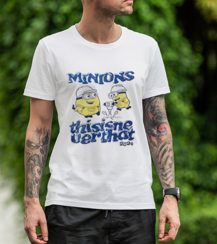 Minions Thisisneverthat 2024 Hard Hat Jackhammer T-Shirt