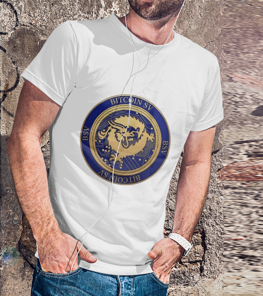 Bitcoin SV BSV Cryptocurrency Dragon Emblem My Pronouns Are All T-Shirt
