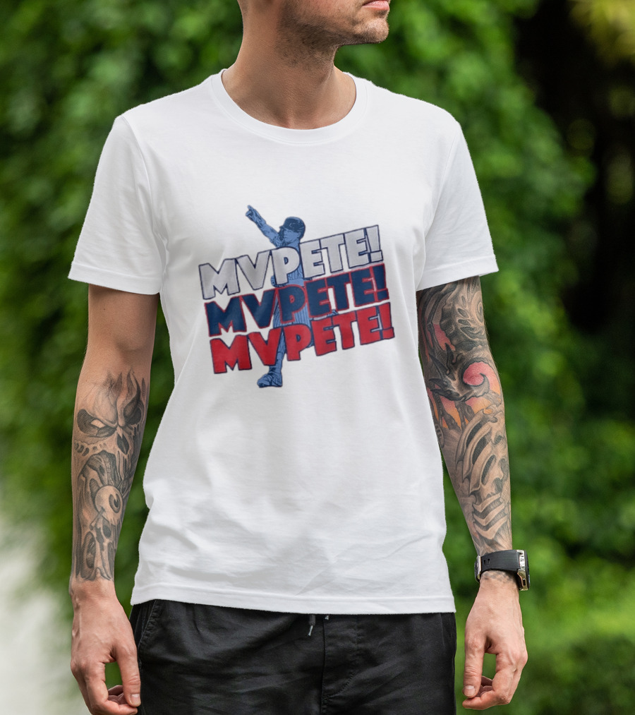 Pete Crow Armstrong Chicago Cubs MVPete Chant Celebration T-Shirt