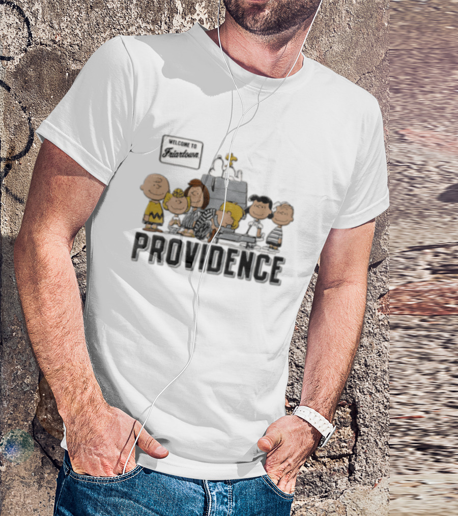 Providence Friars Welcome To Friartown Peanuts Characters Snoopy Charlie Brown Piano Scene T-Shirt