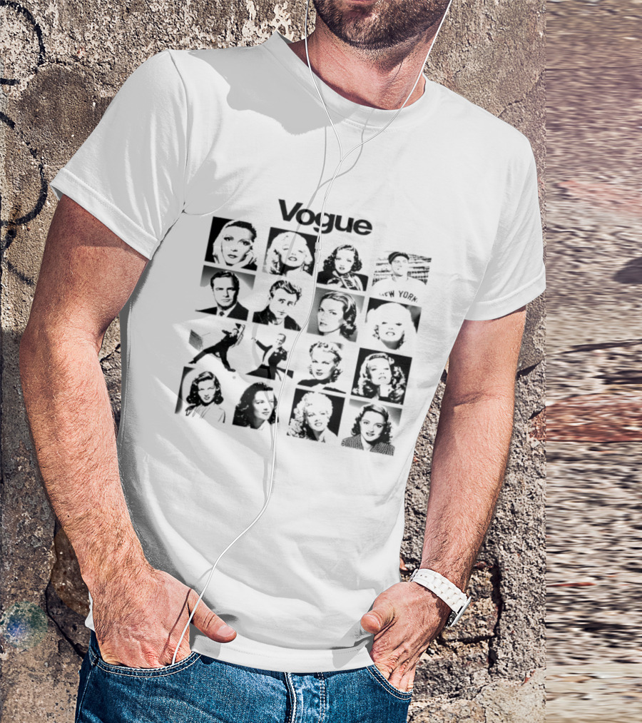 Vogue Marilyn Monroe James Dean Marlon Brando Icons Of Hollywood T-Shirt
