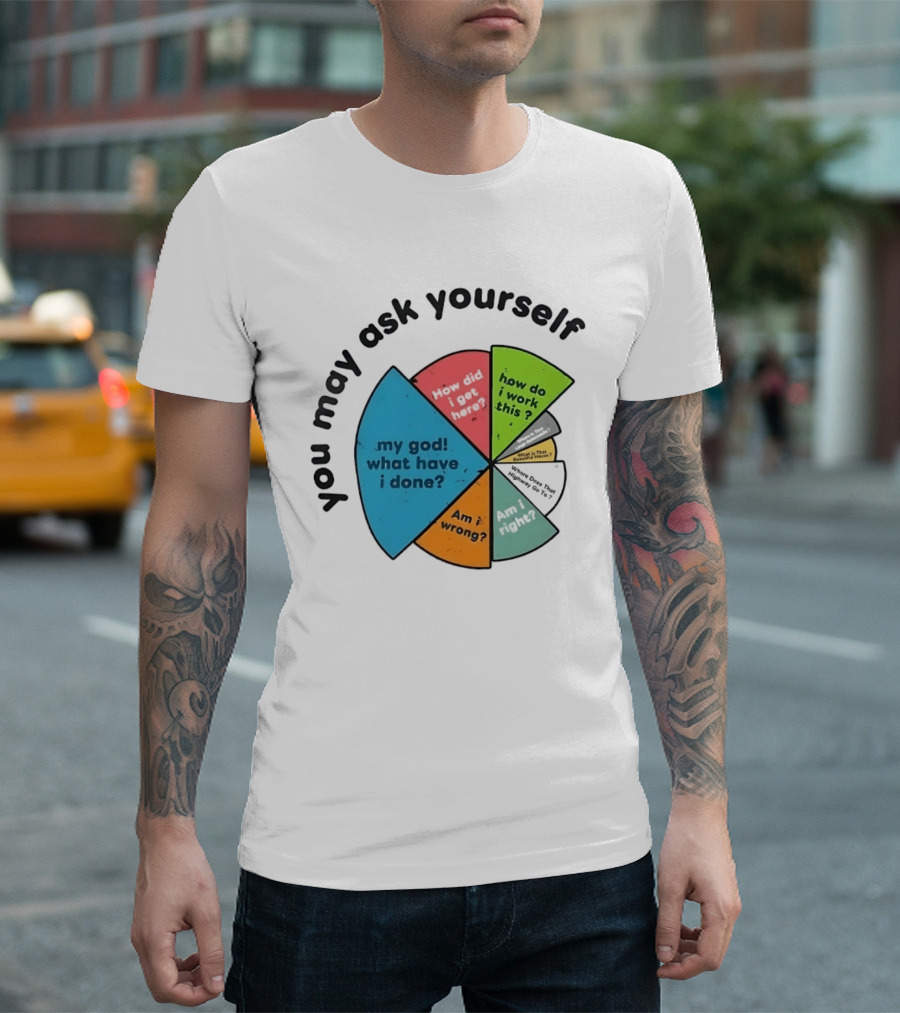 You May Ask Yourself My God What Have I Done How Do I Work This Pie Chart T-Shirt
