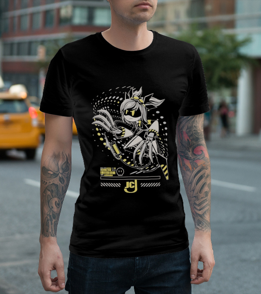 Mykx JCJ Anime Disassembly Drone Character With Claws And Tech T-Shirt